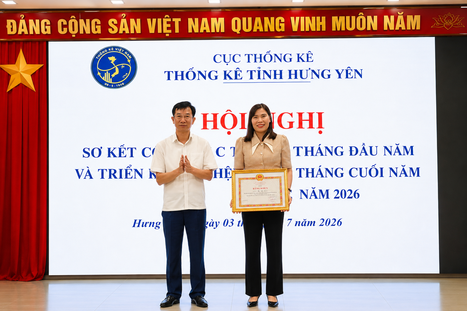 Thống kê tỉnh Hưng Yên sơ kết công tác 6 tháng đầu năm, triển khai nhiệm vụ 6 tháng cuối năm 2026